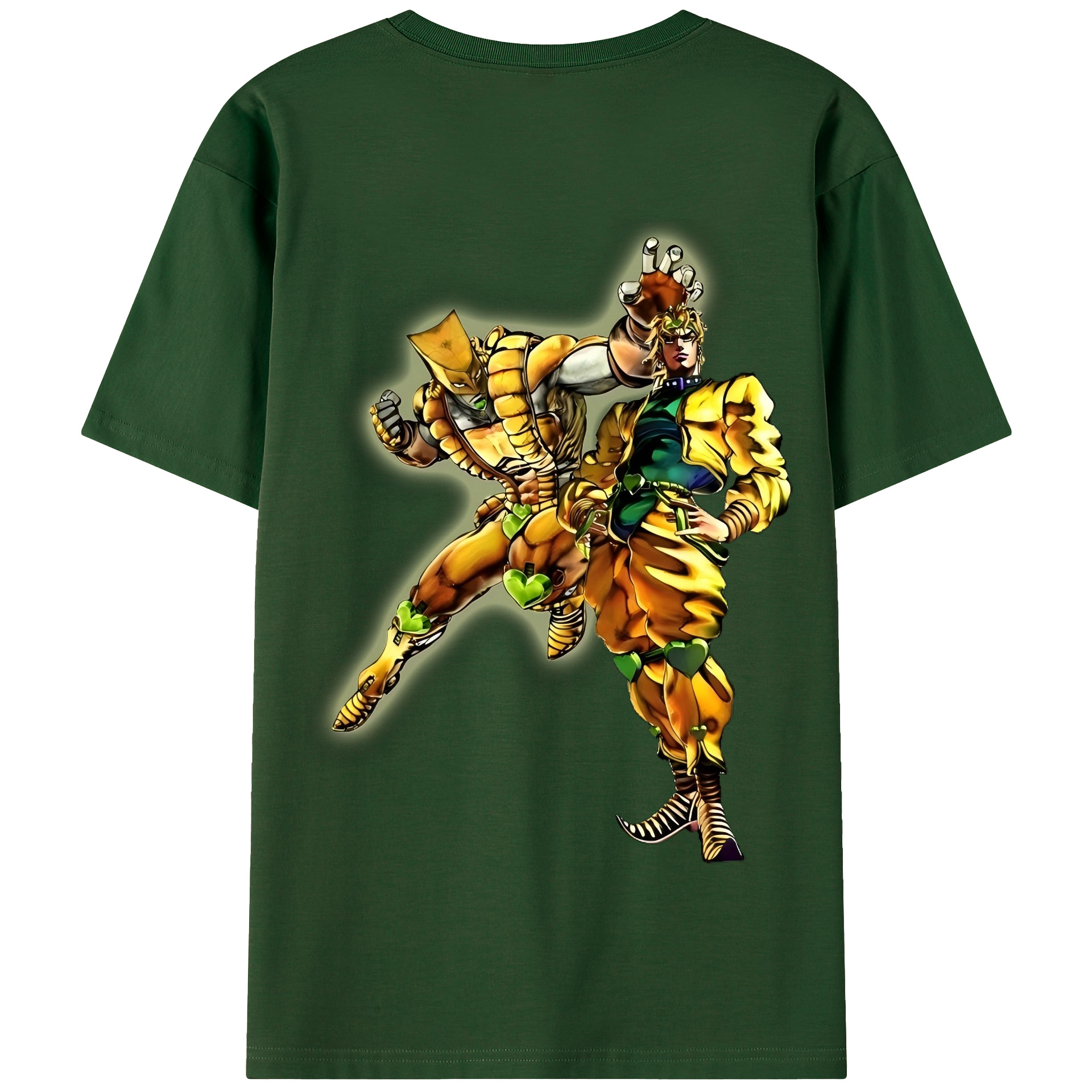 （画像用） ジョジョの奇妙な冒険 ディオ?ブランドー JoJo's Bizarre Adventure Dio Brando 綿100％半袖Tシャツ（背面プリント）